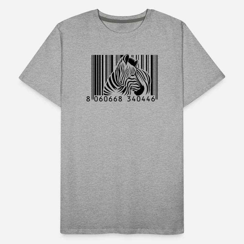 Barcode Zebra Männer Premium Bio T-Shirt