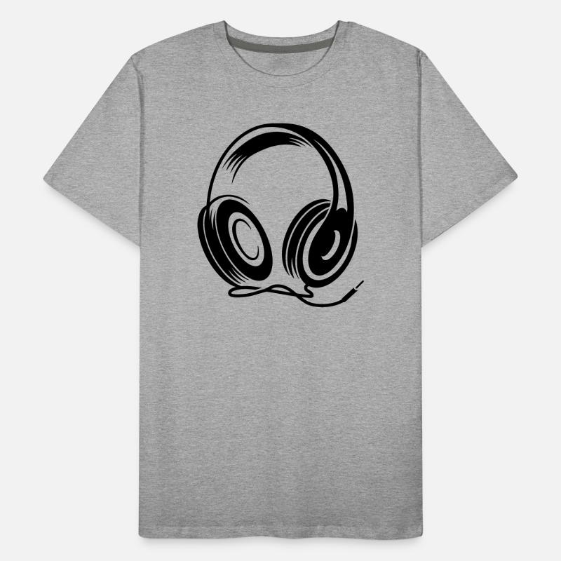 a headphone with cable Men's Premium Organic T-Shirt