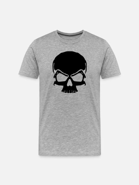 skull pirate skull - Men's Premium Organic T-Shirt - heather grey
