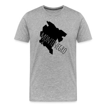 montenegro - Men's Premium Organic T-Shirt - heather grey - Front - Damien (186cm)