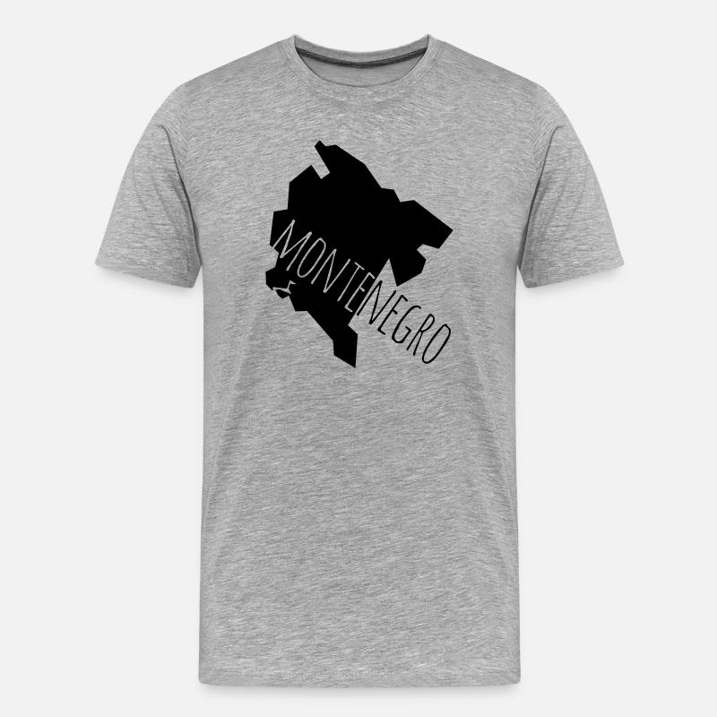 montenegro - Männer Premium Bio T-Shirt - Grau meliert