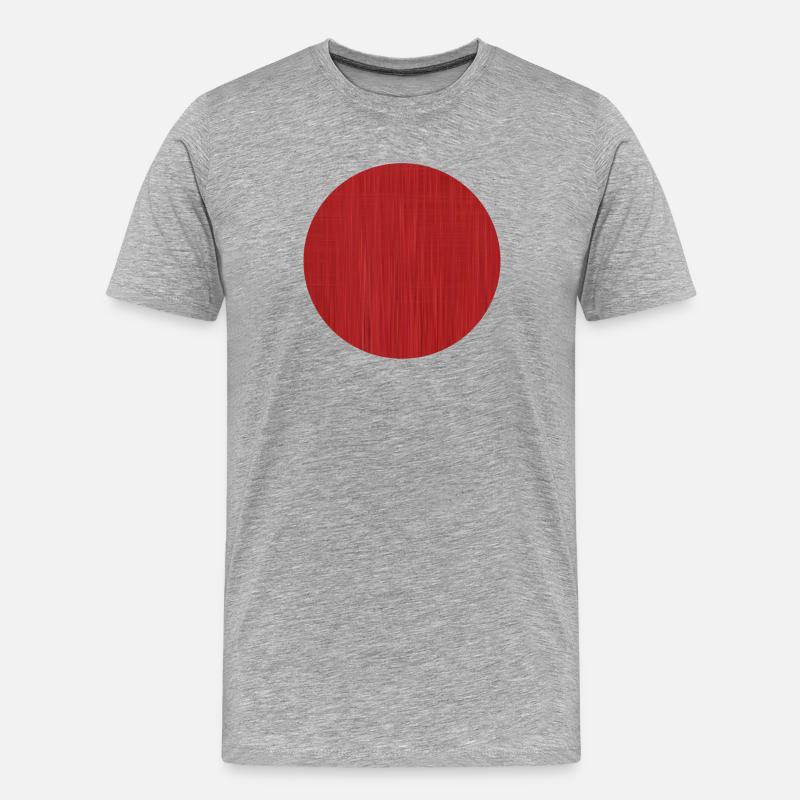 Red Circle - Männer Premium Bio T-Shirt - Grau meliert