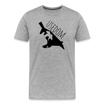 usedom - Men's Premium Organic T-Shirt - heather grey - Front - Damien (186cm)