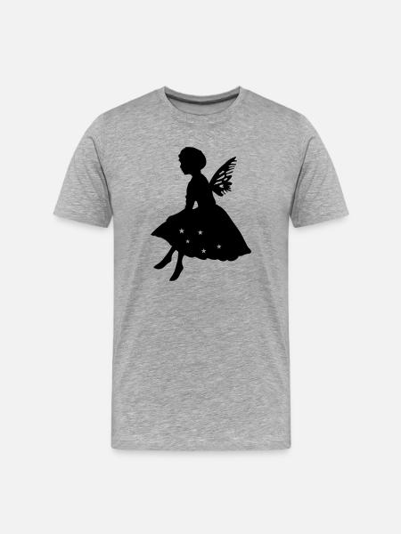 Little elf with wings - Men's Premium Organic T-Shirt - heather grey