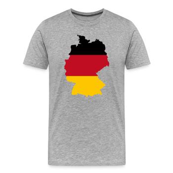 Allemagne - T-shirt bio Premium Homme - gris chiné - Devant - Damien (186cm)