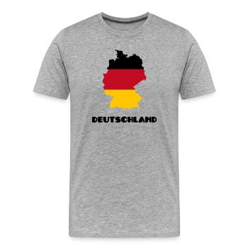 Deutschland - Men's Premium Organic T-Shirt - heather grey - Front - Damien (186cm)