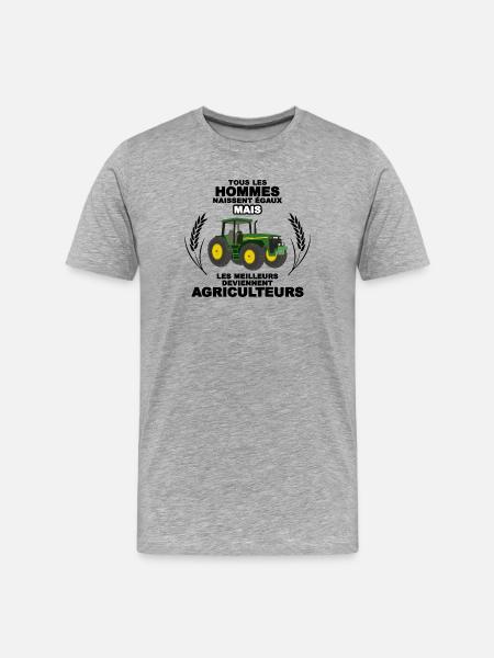 Agriculteur New - T-shirt bio Premium Homme - gris chiné