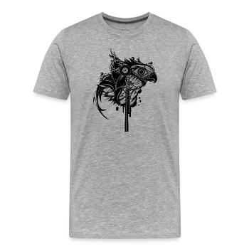 Egyptian god Horus - Men's Premium Organic T-Shirt - heather grey - Front - Damien (186cm)
