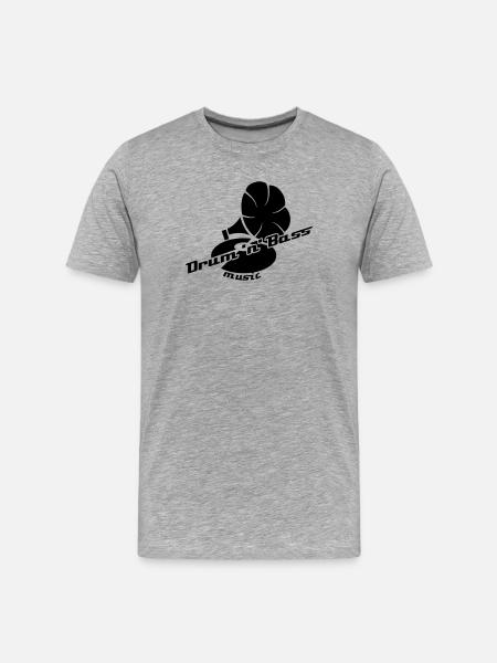 Drum and Bass Gramophon - Men's Premium Organic T-Shirt - heather grey
