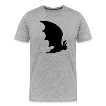 Fledermaus Cartoon – Gothic Nacht Halloween Shirt - Männer Premium Bio T-Shirt - Grau meliert - Vorne - Damien (186cm)