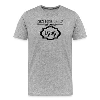 Beste Erfindung des Jahres 1959 Geschenk - Männer Premium Bio T-Shirt - Grau meliert - Vorne - Damien (186cm)