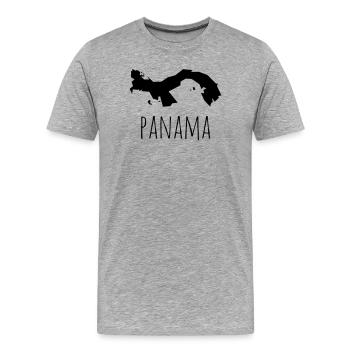 panama - T-shirt bio Premium Homme - gris chiné - Devant - Damien (186cm)