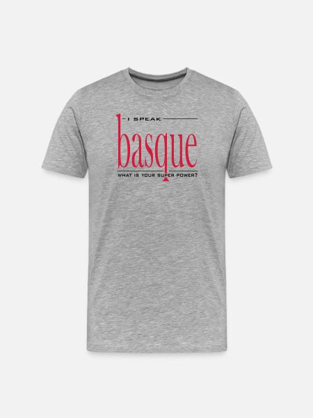 Super Power Basque - Men's Premium Organic T-Shirt - heather grey