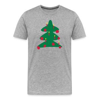 arbre de Noël - T-shirt bio Premium Homme - gris chiné - Devant - Damien (186cm)