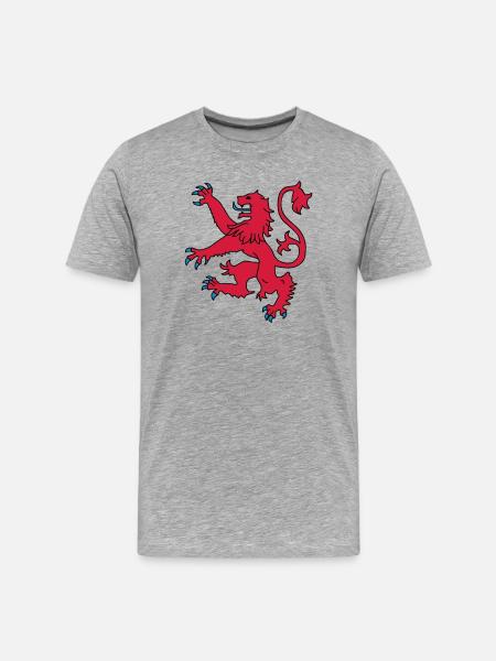 Scottish Lion - Men's Premium Organic T-Shirt - heather grey