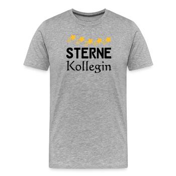 Sterne Kollegin Geschenk - Männer Premium Bio T-Shirt - Grau meliert - Vorne - Damien (186cm)
