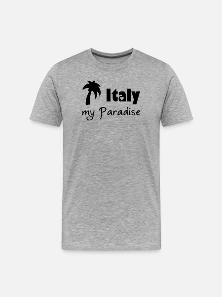 Italy Paradise - Men's Premium Organic T-Shirt - heather grey