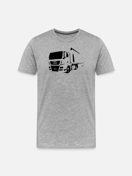 Truck2 - Männer Premium Bio T-Shirt - Grau meliert