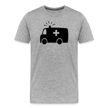 Ambulance - T-shirt bio Premium Homme - gris chiné - Devant - Damien (186cm)