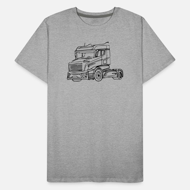 LKW Brummi Männer Premium Bio T-Shirt