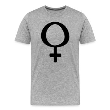 Woman - Men's Premium Organic T-Shirt - heather grey - Front - Damien (186cm)