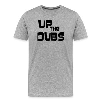 UP THE DUBS - Men's Premium Organic T-Shirt - heather grey - Front - Damien (186cm)