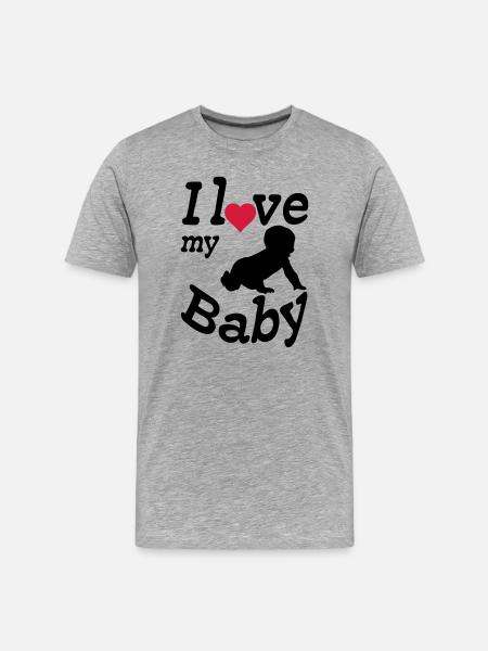 I love my Baby - Men's Premium Organic T-Shirt - heather grey
