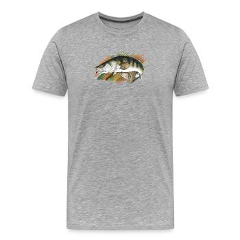 pike-perch - Men's Premium Organic T-Shirt - heather grey - Front - Damien (186cm)