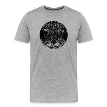 Les quatre éléments - T-shirt bio Premium Homme - gris chiné - Devant - Damien (186cm)