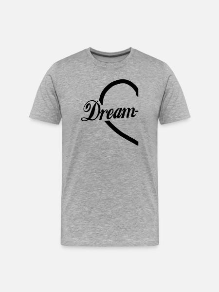 Dream-Team Heart - Men's Premium Organic T-Shirt - heather grey