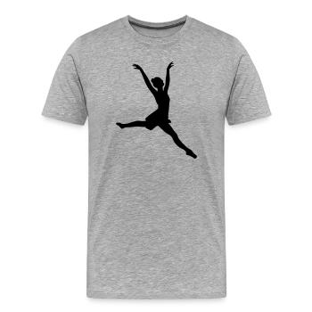 Dancer - Men's Premium Organic T-Shirt - heather grey - Front - Damien (186cm)