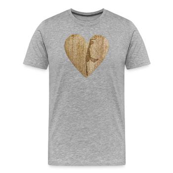 Love - Sylt - Men's Premium Organic T-Shirt - heather grey - Front - Damien (186cm)
