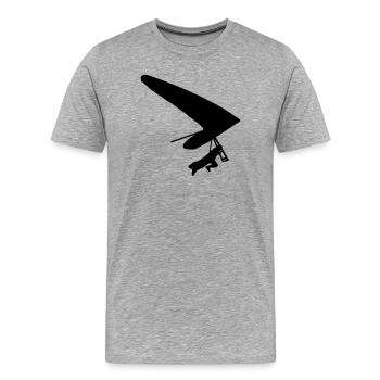 Hang - glider - Men's Premium Organic T-Shirt - heather grey - Front - Damien (186cm)