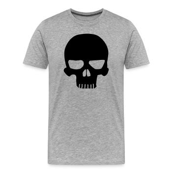 Skull original - Men's Premium Organic T-Shirt - heather grey - Front - Damien (186cm)