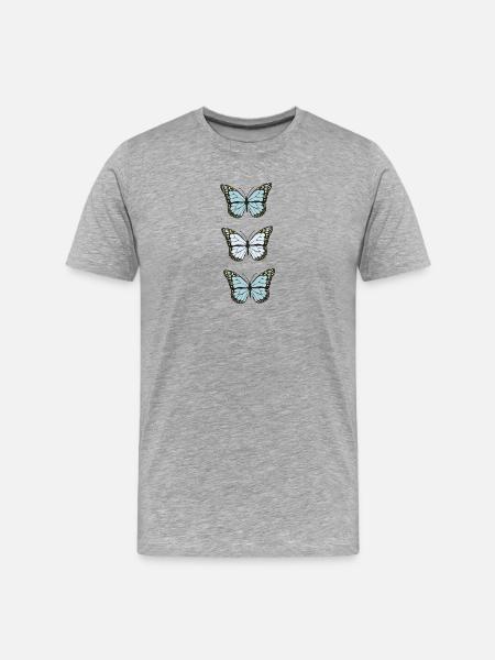 Collection de papillons - Men's Premium Organic T-Shirt - heather grey