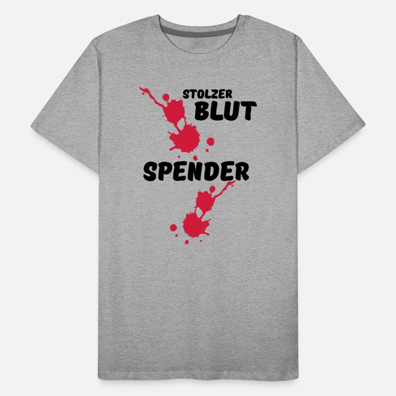 Stolzer Blutspender Blut Spende Geschenk Medizin Männer Premium Bio T-Shirt