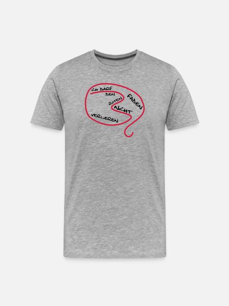 Der rote Faden... - Männer Premium Bio T-Shirt - Grau meliert