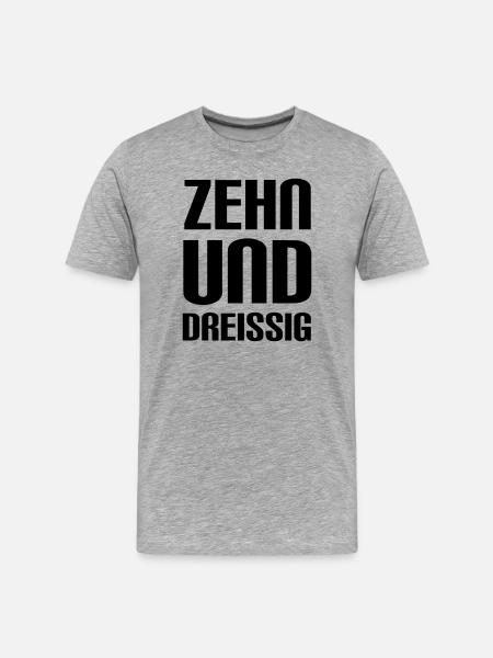 zehnunddreissig - Männer Premium Bio T-Shirt - Grau meliert
