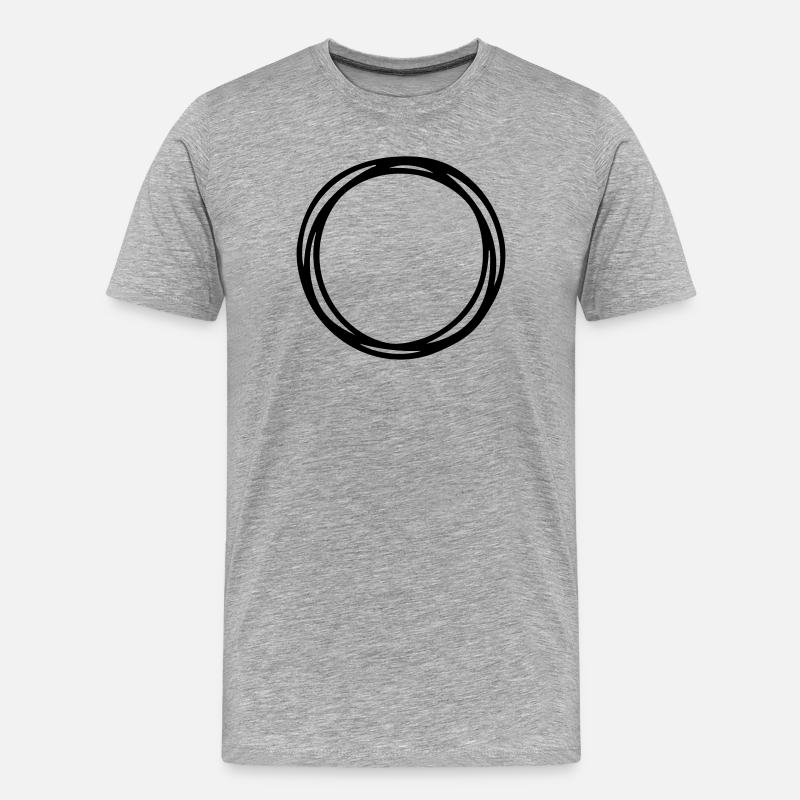 Kreise und Kreise - Männer Premium Bio T-Shirt - Grau meliert