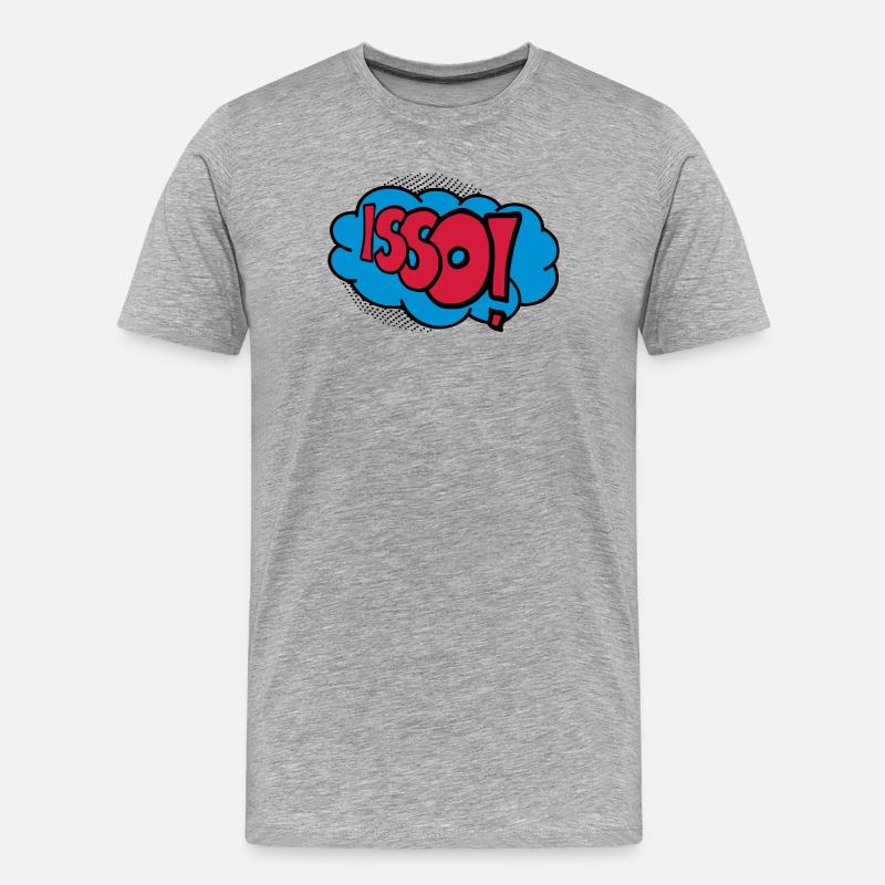 Isso! - Männer Premium Bio T-Shirt - Grau meliert