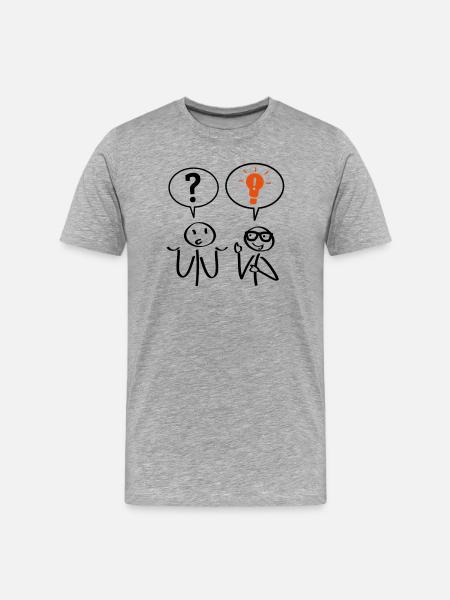 Problemlöser - Männer Premium Bio T-Shirt - Grau meliert