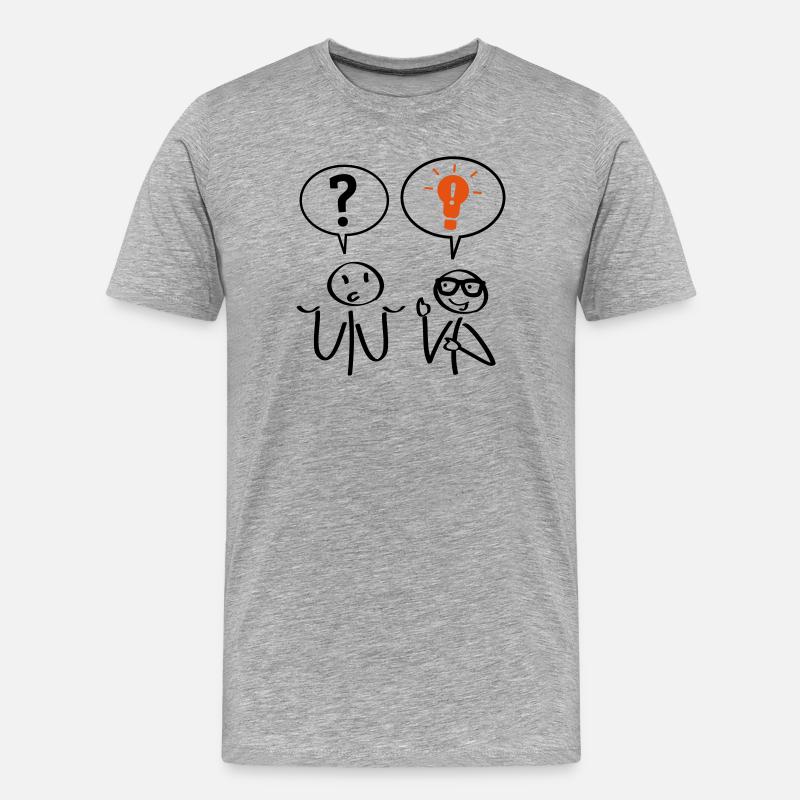 Problemlöser - Männer Premium Bio T-Shirt - Grau meliert