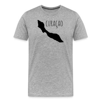 Curacao - Men's Premium Organic T-Shirt - heather grey - Front - Damien (186cm)