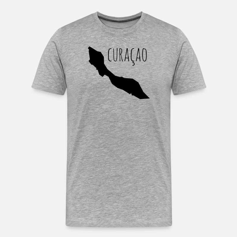 Curacao - Männer Premium Bio T-Shirt - Grau meliert