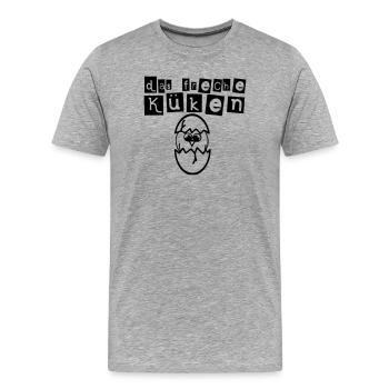 Das freche Küken Freundin Mädchen Kind Geschenk - Männer Premium Bio T-Shirt - Grau meliert - Vorne - Damien (186cm)