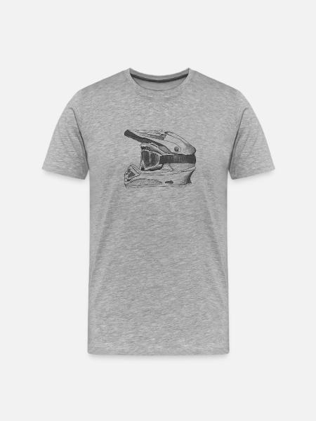 Helmet - Men's Premium Organic T-Shirt - heather grey