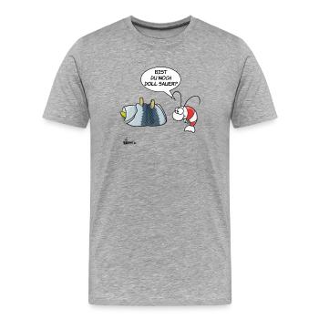 Rollmops - T-shirt bio Premium Homme - gris chiné - Devant - Damien (186cm)