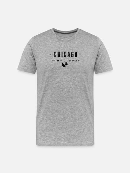 Chicago - Men's Premium Organic T-Shirt - heather grey