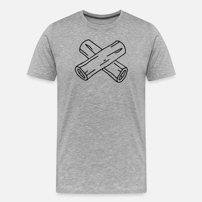Achtung Vollpfosten - Männer Premium Bio T-Shirt - Grau meliert
