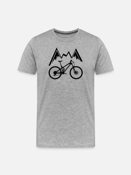 Mountain bike - Men's Premium Organic T-Shirt - heather grey